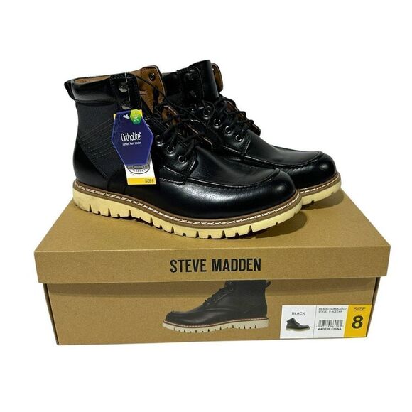 Steve Madden Men's Bleeker Boot Color Black Size 8 - Picture 11 of 15